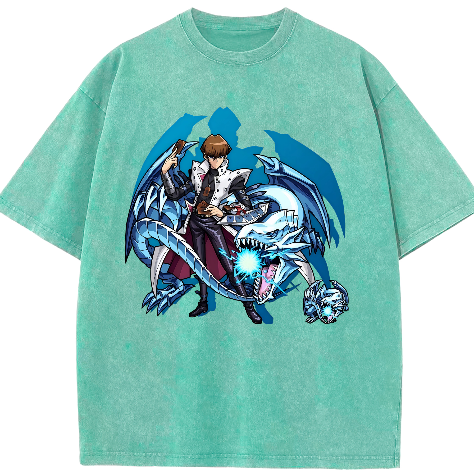 （画像用） 遊☆戯☆王 Yu-Gi-Oh! 綿100% ヴィンテージ風 半袖Tシャツ（フロントプリント）